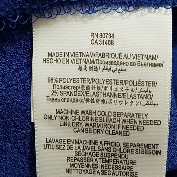 BCBGENERATION Bright Royal Blue mini skirt zip back hook and eye closure sz.6 - Picture 6 of 6